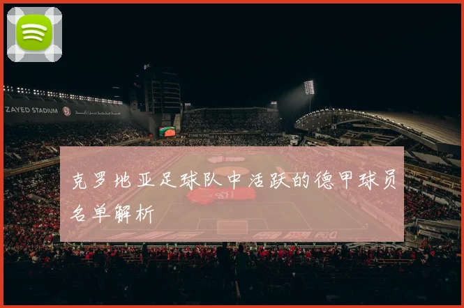 克罗地亚足球队中活跃的德甲球员名单解析